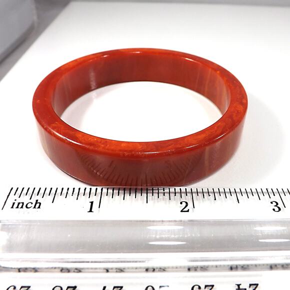 Bakelite Bangle Bracelet, Art Deco 15mm Band, 1930s Vintage Jewelry - Picture 6 of 10